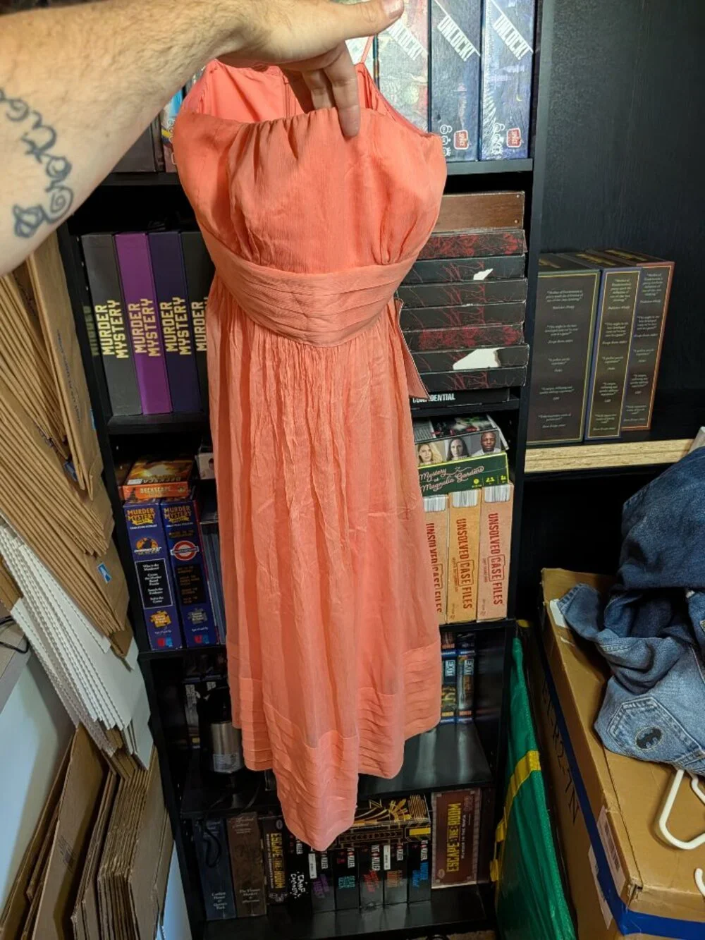 NWT J.Crew Coral Silk Strapless Maxi Dress Size 6P